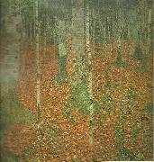 Gustav Klimt bondgard med bjorkar Sweden oil painting artist